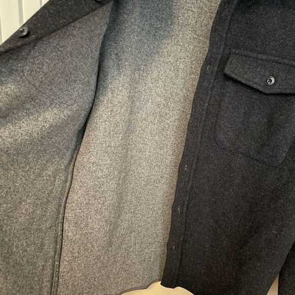 Taylor Stitch Maritime Wool Blend Dark Gray Substantial Shirt Jacket Size 44(XL) - Picture 5 of 16
